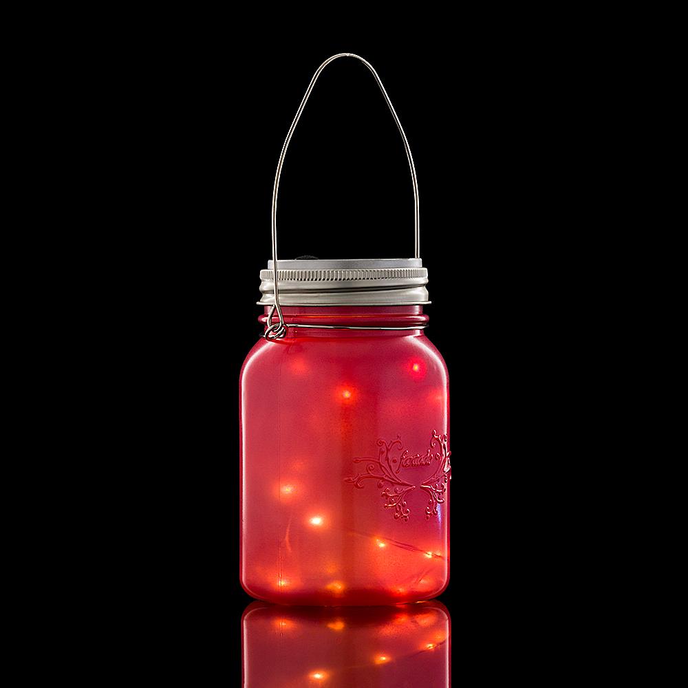  Fantado Regular Mouth Fuchsia / Hot Pink Mason Jar Luminaria Light w/ Hanging Warm White Fairy LED Kit - AsianImportStore.com - B2B Wholesale Lighting and Decor