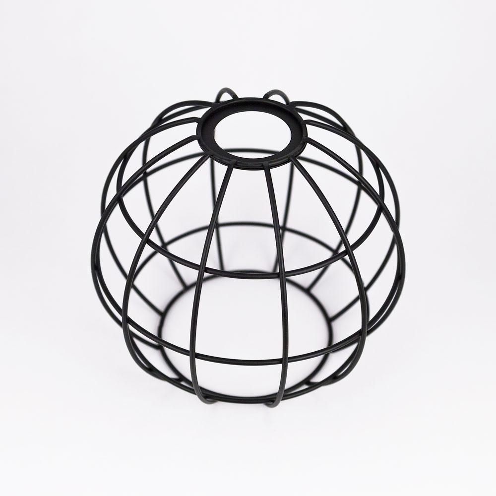 CORD + CAGE | Classic Retro Pearl Black Pendant Light Cord PLUS Sphere Bulb Cage Combo Kit (Bulb Not Included) - Electrical Swag Light Kit - AsianImportStore.com - B2B Wholesale Lighting and Decor
