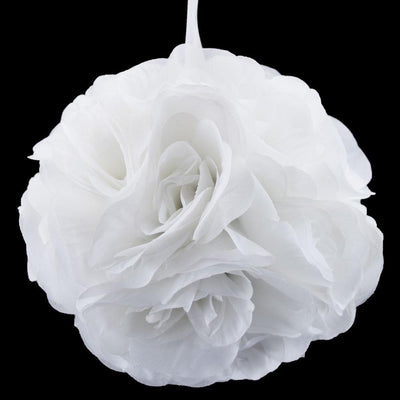 8" White Rose Flower Pomander Small Wedding Kissing Ball for Weddings and Decoration - AsianImportStore.com - B2B Wholesale Lighting and Decor