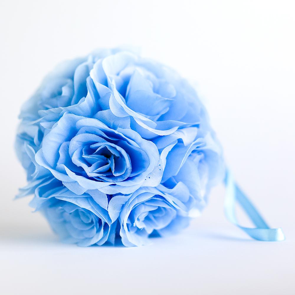  6" Serenity Blue Rose Flower Pomander Small Wedding Kissing Ball for Weddings and Decoration - AsianImportStore.com - B2B Wholesale Lighting and Decor