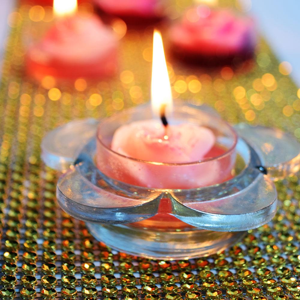  Rose Tea Light Candles w/ Glass Cup (Assorted Set) - AsianImportStore.com - B2B Wholesale Lighting and Decor