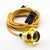 Classic Retro Gold Pendant Light Lamp Cord w/ Satin Brass Finish, Switch, 11FT Braided Cloth - AsianImportStore.com - B2B Wholesale Lighting and Decor