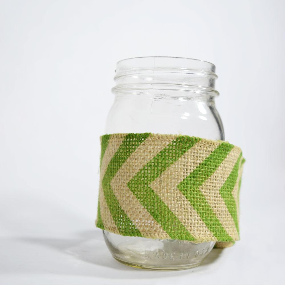 Burlap Fabric Wrap Roll w/ Apple Green Chevron Pattern (2.4 x 6 Ft) - AsianImportStore.com - B2B Wholesale Lighting and Decor