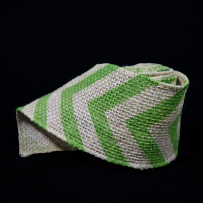 Burlap Fabric Wrap Roll w/ Apple Green Chevron Pattern (2.4 x 6 Ft) - AsianImportStore.com - B2B Wholesale Lighting and Decor
