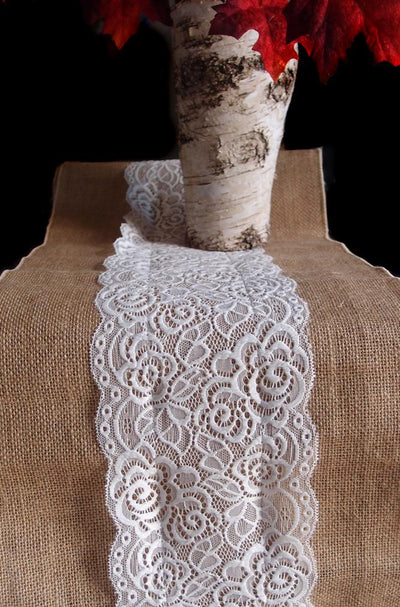 Vintage Burlap and Lace Style No.1 Table Runner (12 x 108) - AsianImportStore.com - B2B Wholesale Lighting and Decor