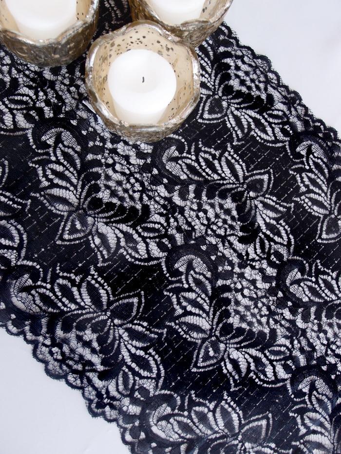 Vintage Black Lace Style No.1 Table Runner (12 x 108) (50 PACK) - AsianImportStore.com - B2B Wholesale Lighting and Décor