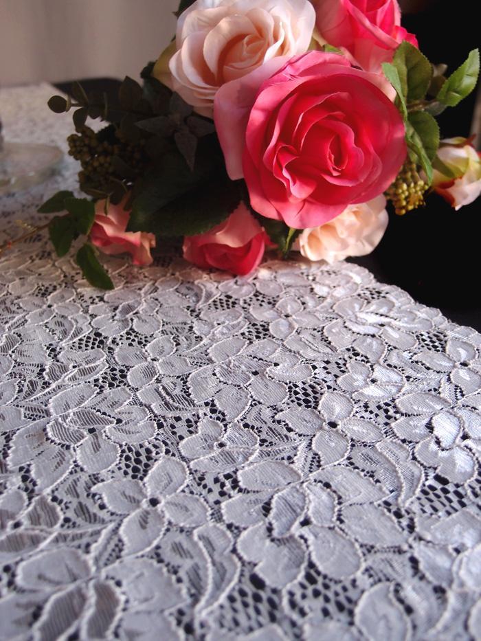 BLOWOUT (50 PACK) Vintage White Lace Style No.2 Table Runner (12 x 108)