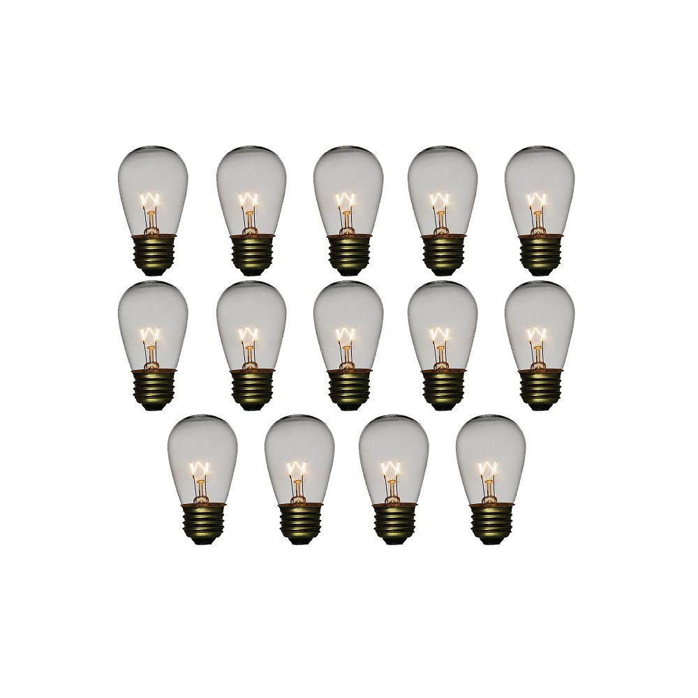 Clear 11-Watt Incandescent S14 Sign Replacement Light Bulbs, E26 Medium Base (14 PACK) - AsianImportStore.com - B2B Wholesale Lighting and Decor