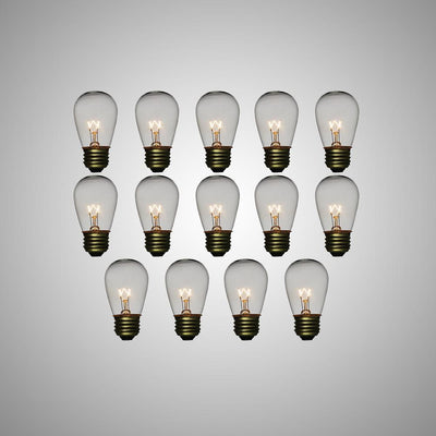 Clear 11-Watt Incandescent S14 Sign Replacement Light Bulbs, E26 Medium Base (14 PACK) - AsianImportStore.com - B2B Wholesale Lighting and Decor