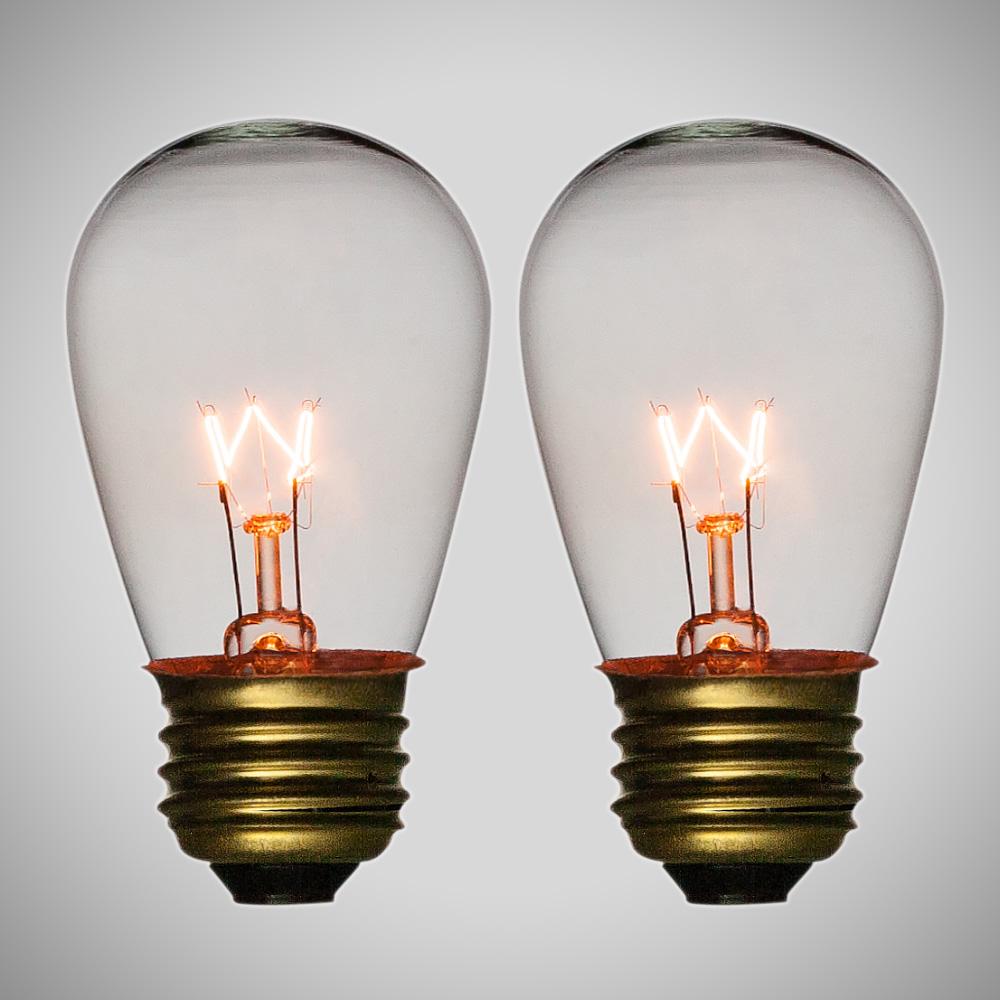 S14 Replacement Light Bulbs, Incandescent, E26 Base, 11 Watts (2-PACK) - AsianImportStore.com - B2B Wholesale Lighting and Decor