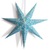 24" Turquoise Blue Peacock 7-Point Paper Star Lantern, Hanging