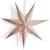24" White Grey Peacock 7-Point Paper Star Lantern, Hanging