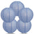 5 PACK | 12" Serenity Blue Even Ribbing Round Paper Lanterns - AsianImportStore.com - B2B Wholesale Lighting and Decor
