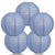 5 PACK | 12" Serenity Blue Even Ribbing Round Paper Lanterns - AsianImportStore.com - B2B Wholesale Lighting and Decor
