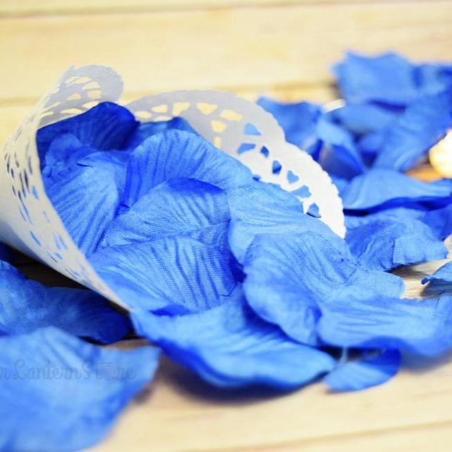  Dark Blue Silk Rose Petals Confetti for Weddings in Bulk - AsianImportStore.com - B2B Wholesale Lighting and Decor
