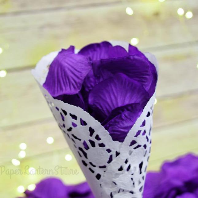Dark Purple Silk Rose Petals Confetti for Weddings in Bulk (50 PACK) - AsianImportStore.com - B2B Wholesale Lighting and Décor