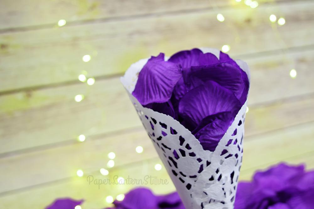 Dark Purple Silk Rose Petals Confetti for Weddings in Bulk (50 PACK) - AsianImportStore.com - B2B Wholesale Lighting and Décor