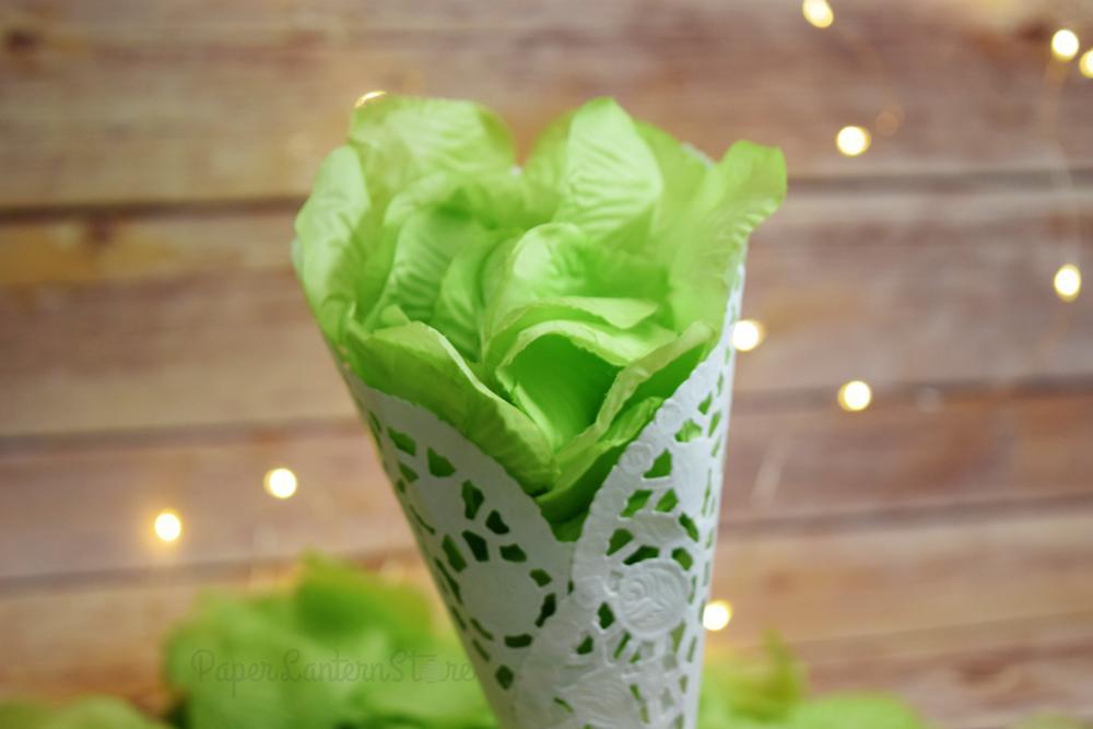 BLOWOUT (50 PACK) Light Lime Green Silk Rose Petals Confetti for Weddings in Bulk
