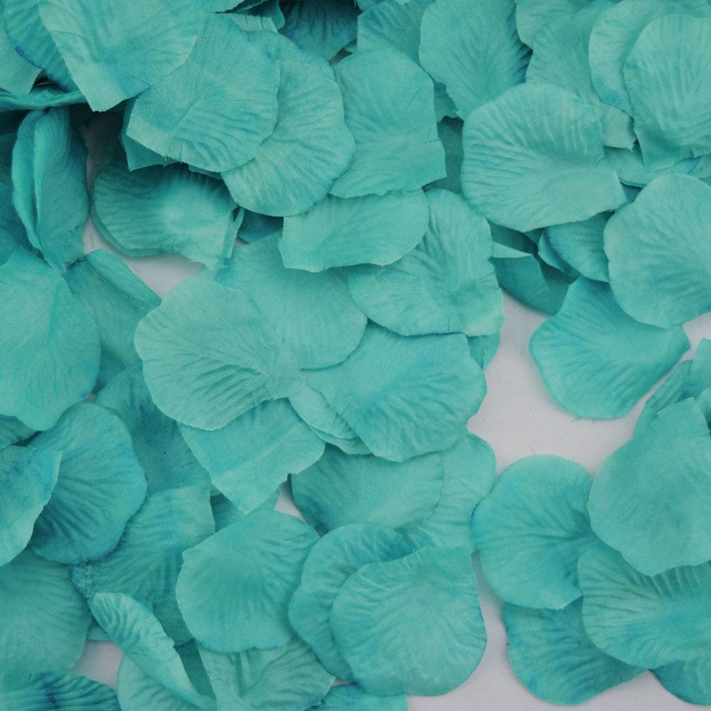 Teal Green Silk Rose Petals Confetti for Weddings in Bulk (100 PACK) - AsianImportStore.com - B2B Wholesale Lighting and Décor