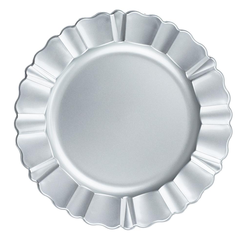 BULK PACK (6) | 13 Inch Silver Heavy Duty Wedding Charger Plate With Fluted Edge - AsianImportStore.com - B2B Wholesale Lighting and Decor