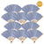 9" Silver Paper Hand Fans for Weddings, Premium Paper Stock (10 Pack) - AsianImportStore.com - B2B Wholesale Lighting and Decor