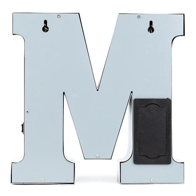 Silver Marquee Light Letter 'M' LED Metal Sign (8 Inch, Battery Operated w/ Timer) - AsianImportStore.com - B2B Wholesale Lighting and Decor