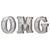 Silver Marquee Light 'OMG' LED Metal Sign (8 Inch, Battery Operated w/ Timer) - AsianImportStore.com - B2B Wholesale Lighting and Decor