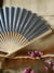 BULK PACK (50) 9" Silver Silk Hand Fans for Weddings - AsianImportStore.com - B2B Wholesale Lighting and Decor