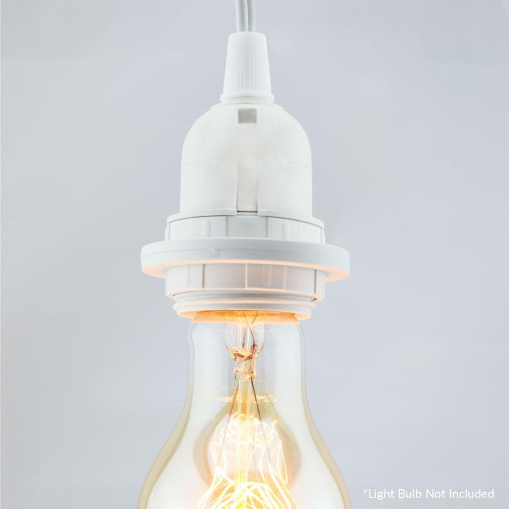 BULK PACK (6) Single Socket Pendant Light Cord Kits for Lanterns (11FT, Switch, White) - AsianImportStore.com - B2B Wholesale Lighting & Decor since 2002