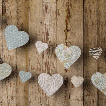 Silver Paper Heart Pennant Banner (9.5 Feet Long) (20 PACK) - AsianImportStore.com - B2B Wholesale Lighting and Décor