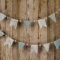 Silver Paper Small Pennant and Flag Banner (9.5 Feet Long) (20 PACK) - AsianImportStore.com - B2B Wholesale Lighting and Décor