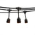 10 Suspended Socket Outdoor Commercial String Light Set, 21 FT Black Cord w/ 2-Watt Shatterproof LED Bulbs, Weatherproof SJTW