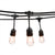 15 Suspended Socket Outdoor Commercial Weatherproof SJTW String Light Set, S14 Bulbs, 48FT Black Cord w/ E26, 14AWG - AsianImportStore.com - B2B Wholesale Lighting and Decor