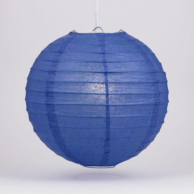 4" Dark Blue Round Paper Lantern, Even Ribbing, Hanging Decoration (10 PACK) - AsianImportStore.com - B2B Wholesale Lighting and Decor