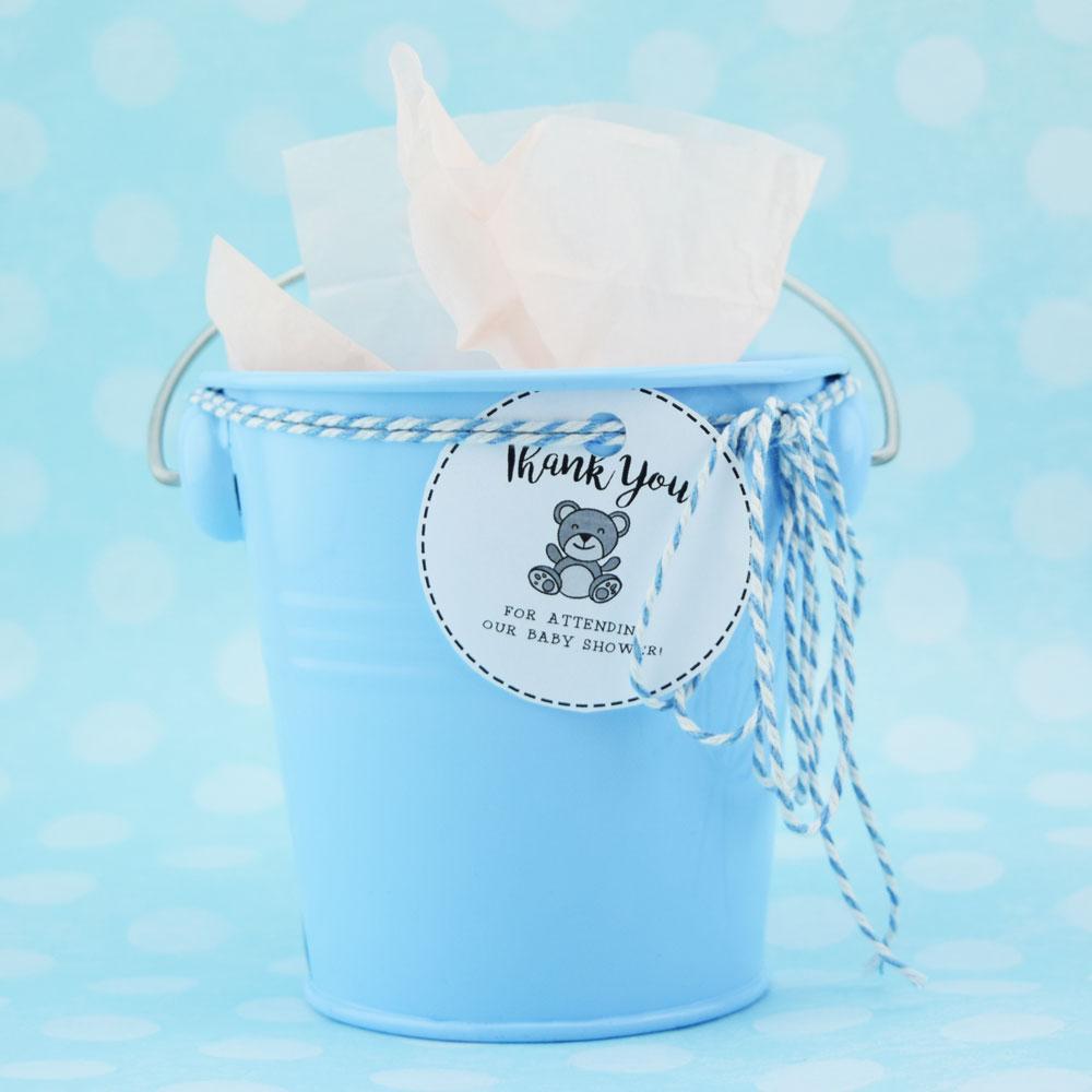 Small 4" Blue Metal Pail Bucket Party Favor with Handle - AsianImportStore.com - B2B Wholesale Lighting and Decor