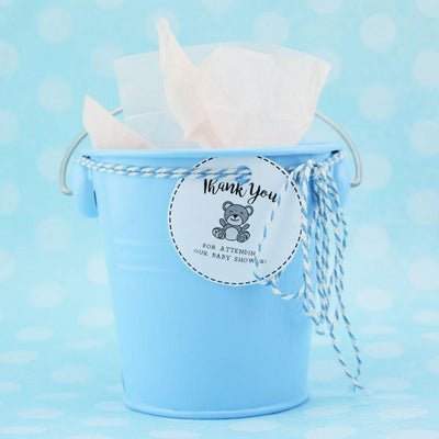 Small 4" Blue Metal Pail Bucket Party Favor with Handle - AsianImportStore.com - B2B Wholesale Lighting and Decor