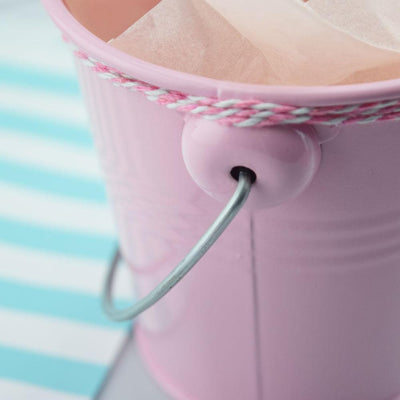Small 4" Pink Metal Pail Bucket Party Favor with Handle - AsianImportStore.com - B2B Wholesale Lighting and Decor
