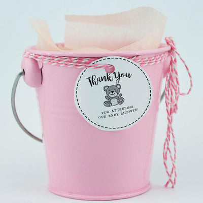 Small 4" Pink Metal Pail Bucket Party Favor with Handle - AsianImportStore.com - B2B Wholesale Lighting and Decor