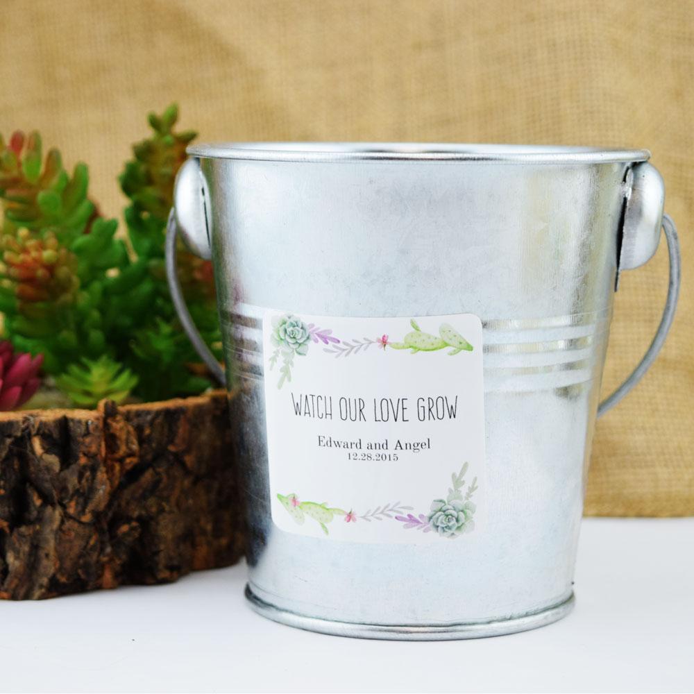  Small 4" Silver Metal Pail Bucket Party Favor with Handle - AsianImportStore.com - B2B Wholesale Lighting and Decor