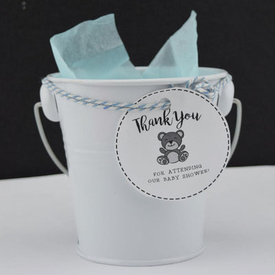 Small 4" White Metal Pail Bucket Party Favor with Handle - AsianImportStore.com - B2B Wholesale Lighting and Decor