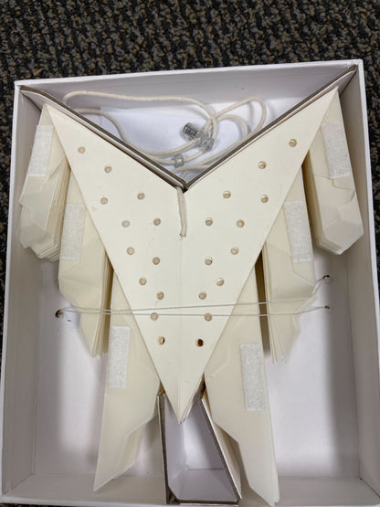 32" White Snowdrift Snowflake Star Lantern Pizzelle Design