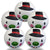 5 PACK | 14" Frosty Snowman Christmas Holiday Paper Lantern - AsianImportStore.com - B2B Wholesale Lighting and Decor