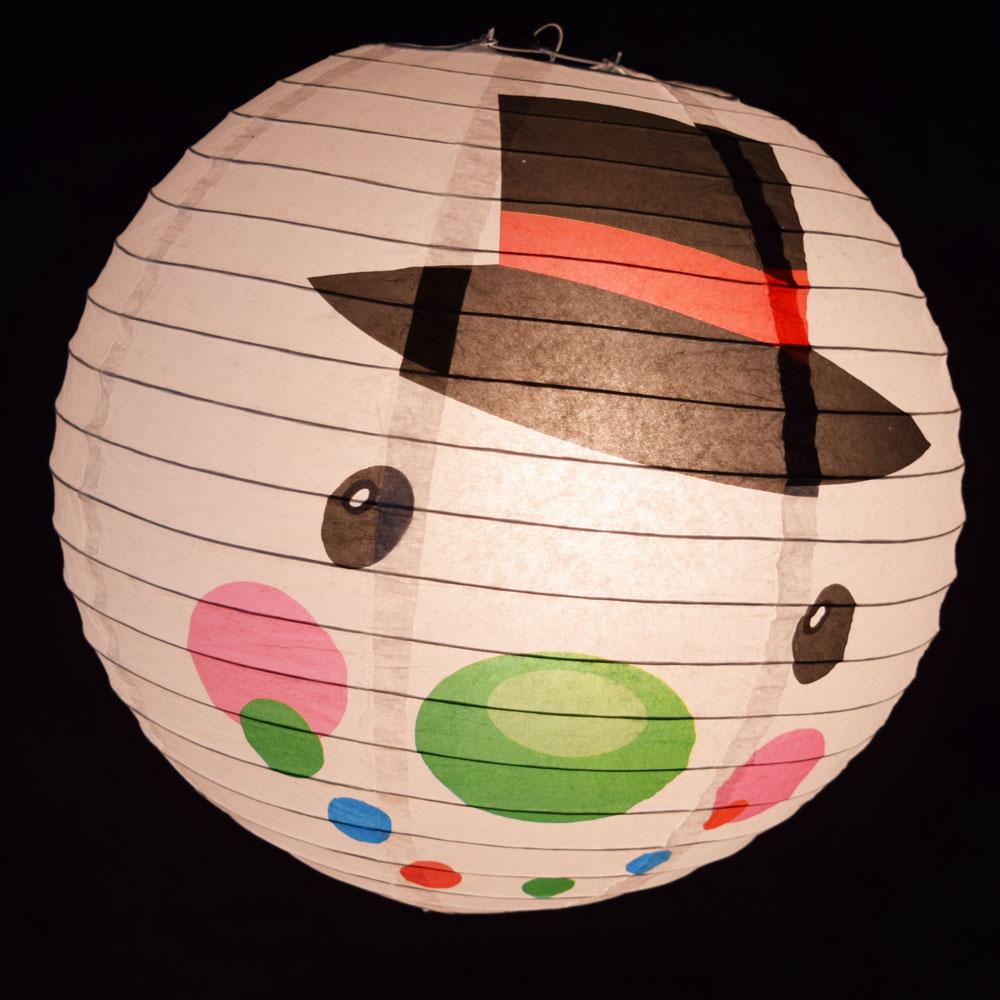 14" Frosty Snowman Christmas Holiday Paper Lantern - AsianImportStore.com - B2B Wholesale Lighting and Decor