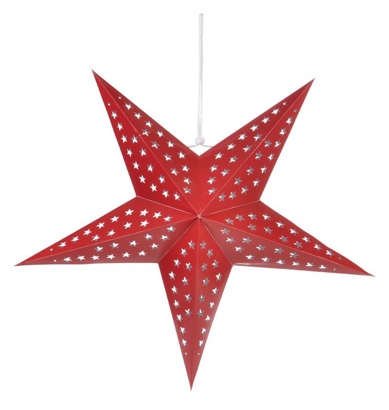 24" Solid Red Cut-Out Paper Star Lantern, Chinese Hanging Wedding & Party Decoration - AsianImportStore.com - B2B Wholesale Lighting & Decor since 2002