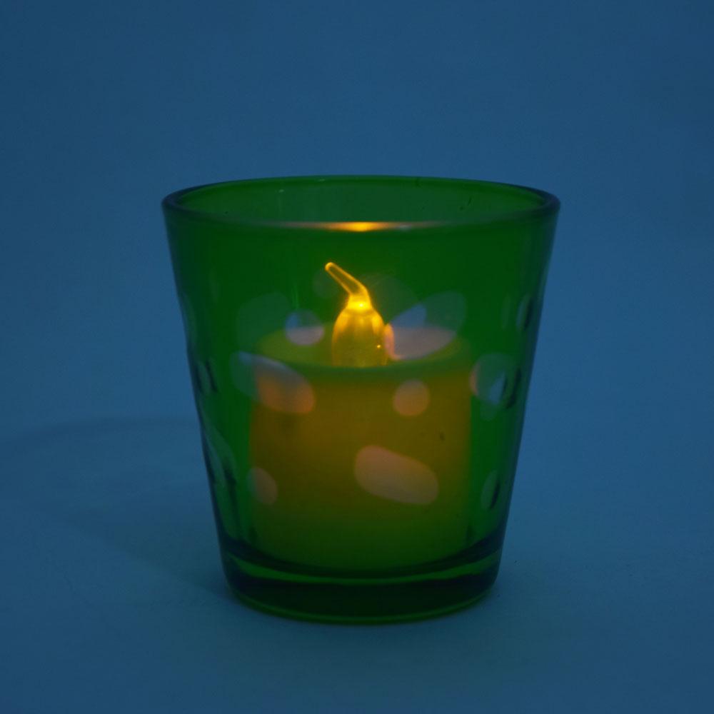 Spotted Votive Tea Light Candle Holders (Green, 4 PACK) - AsianImportStore.com - B2B Wholesale Lighting and Decor