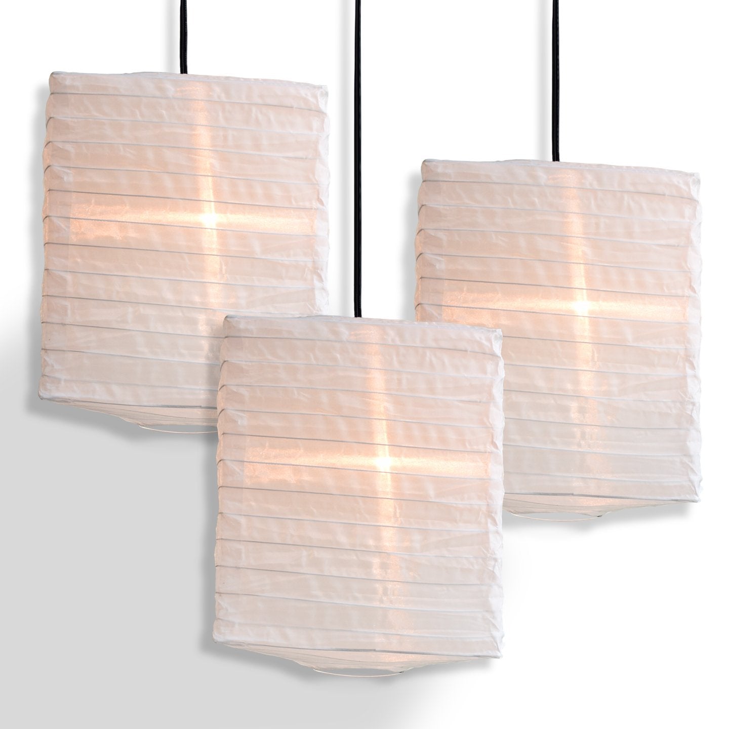 3-PACK | 10" White Hako Nylon Lantern - AsianImportStore.com - B2B Wholesale Lighting and Decor