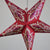 24" Red / Vanilla Cream Lotus Glitter Paper Star Lantern, Hanging - AsianImportStore.com - B2B Wholesale Lighting and Decor