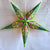 3-PACK + Cord | Chartreuse Green Meditation Glitter 24" Illuminated Paper Star Lanterns and Lamp Cord Hanging Decorations - AsianImportStore.com - B2B Wholesale Lighting and Decor