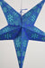24" Dark Blue / Green Winds Glitter Paper Star Lantern, Hanging - AsianImportStore.com - B2B Wholesale Lighting and Decor