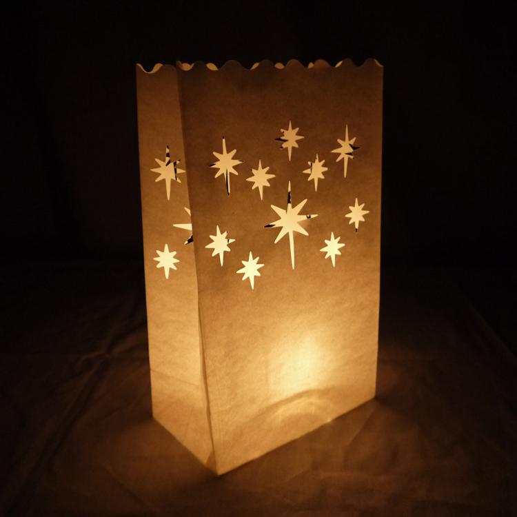 Starburst Paper Luminaries / Luminary Lantern Bags Path Lighting (10 PACK) - AsianImportStore.com - B2B Wholesale Lighting and Decor